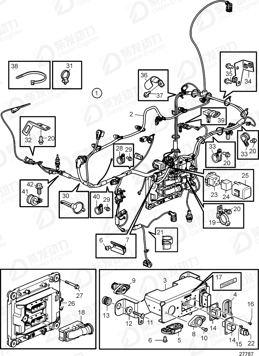 VOLVO Relay bracket 21492847 Drawing